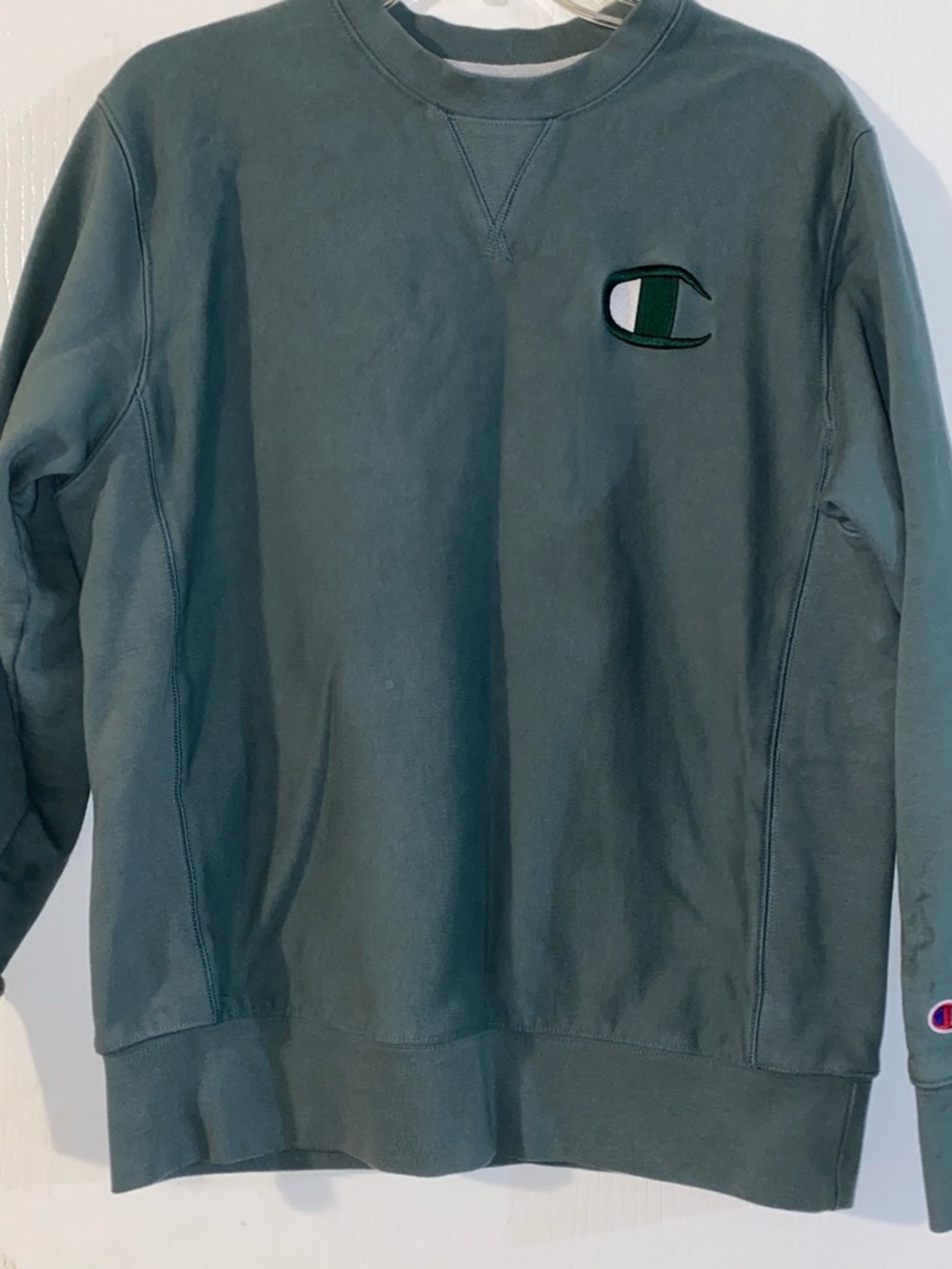 Champion Crewneck Sweatshirt in dark green